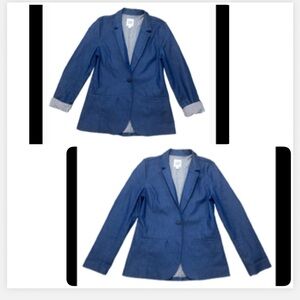 GAP Preppy ‎ Blue denim like long sleeve blazer